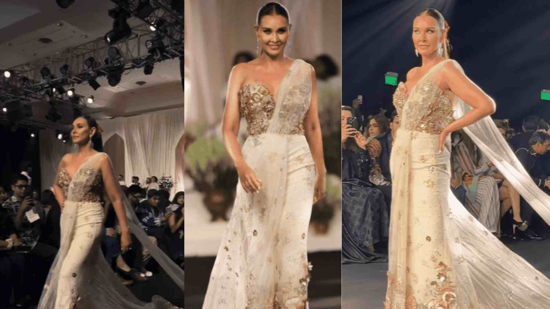 India Couture Week : ‘Afreen-Afreen’ Star Lisa Ray Dazzles In Rahul Mishra