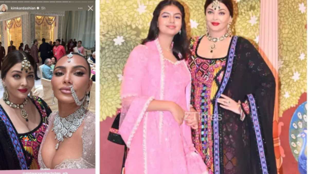 Kim Kardashian and Aishwarya Rai’s Viral Selfie Steals the Show at Ambani Wedding