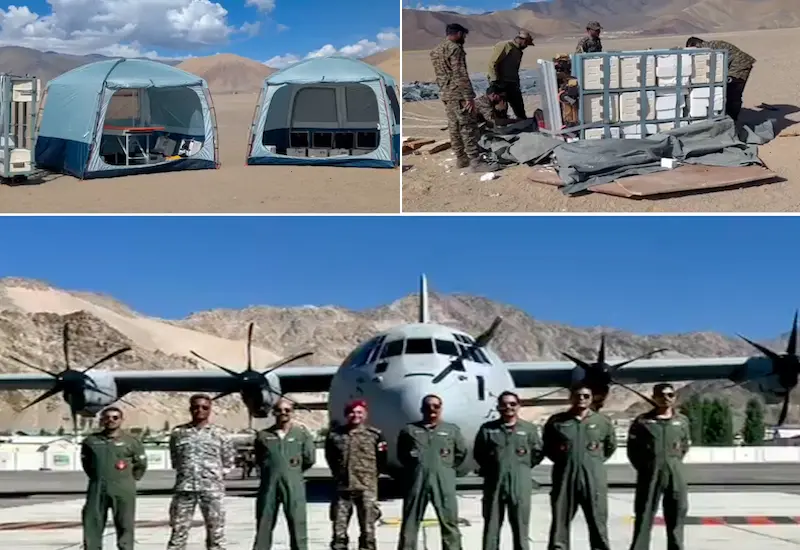 WATCH: IAF and Army Successfully Paradrop World's First Portable Hospital from 15,000 Feet