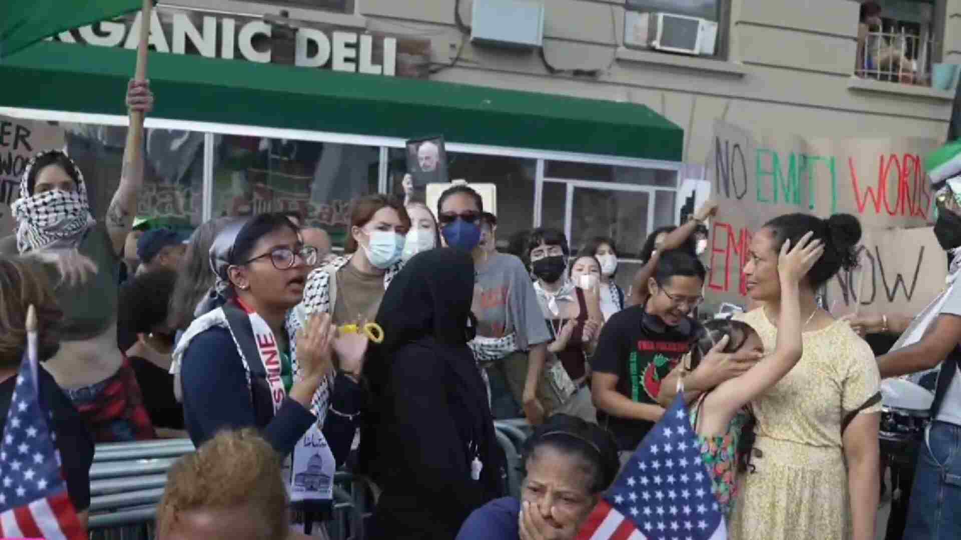 Kamala Harris Event In NYC Disrupted By Protesters