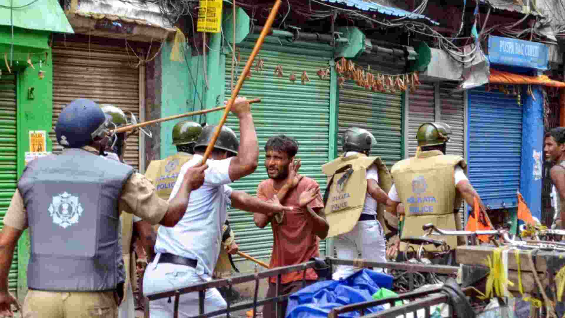 Kolkata Police Sergeant May Lose Vision After Brick Attack During ‘Nabanna Abhijaan