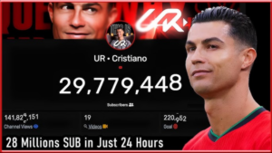 Ronaldo’s ‘UR Cristiano’ Breaks YouTube Records: 50M Subscribers in Just 7 Days