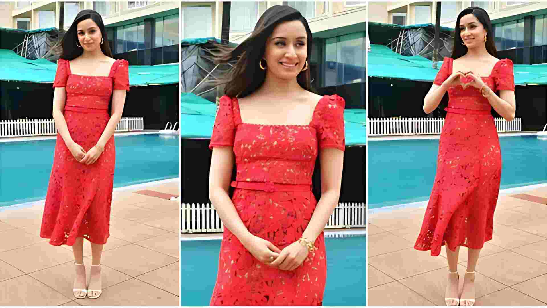 Shraddha Kapoor Stuns In Another Red Dress During ‘Stree 2’ Promotions