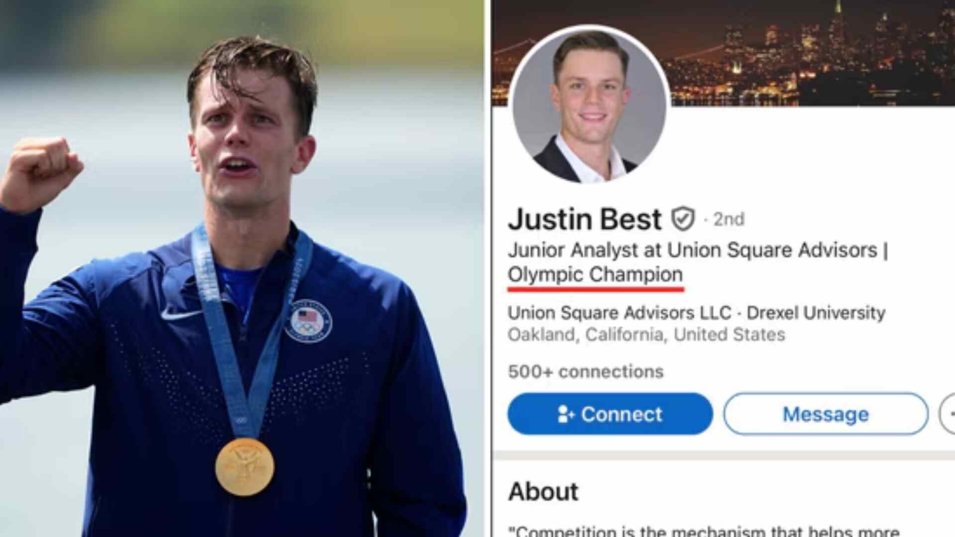 US Investment Banker Justin Best Adds ‘Olympic Champion’ To LinkedIn After Gold Win- Watch Here