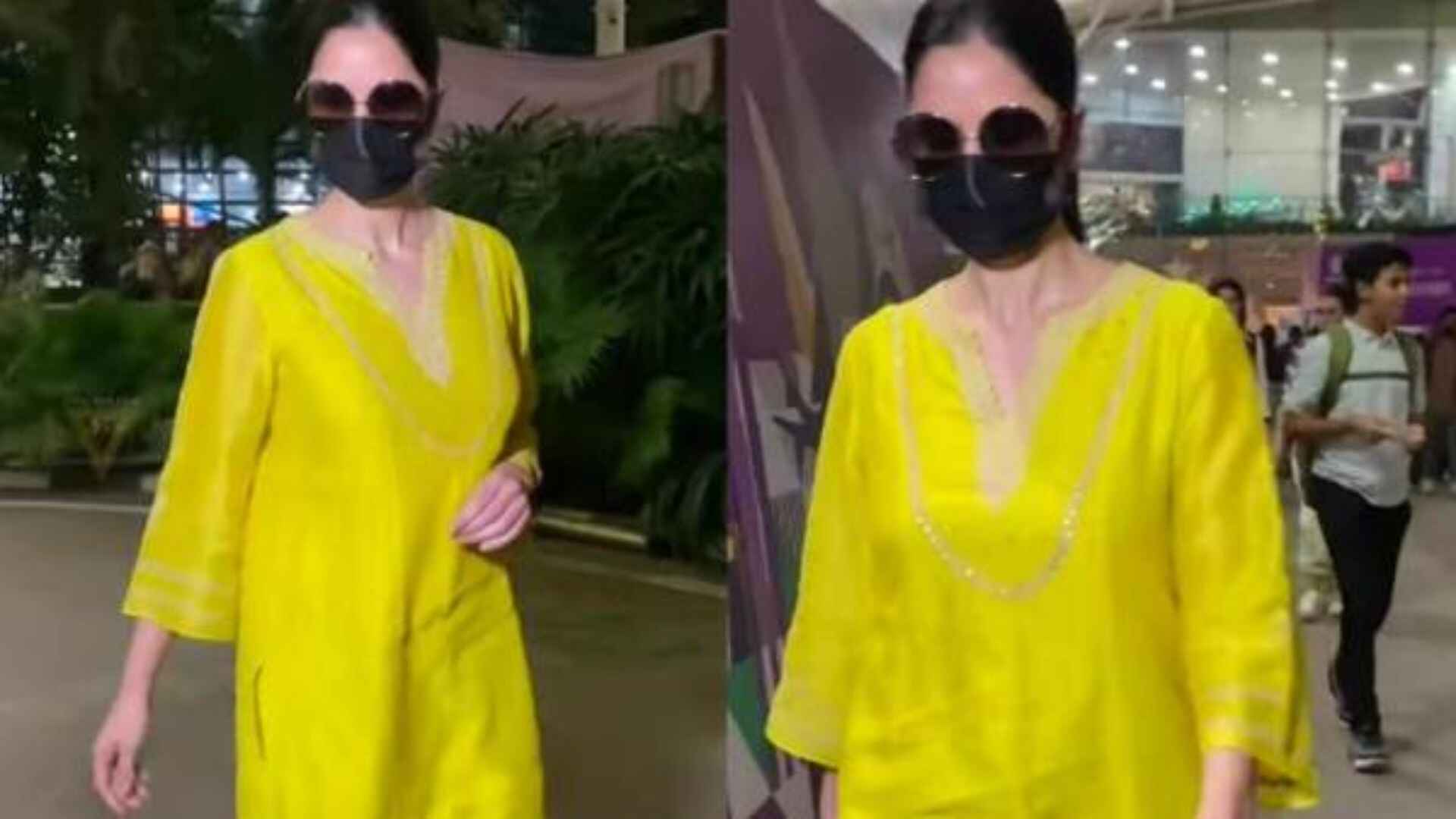 Katrina Kaif Wows In Simple Yellow Suit Amid Pregnancy Rumors