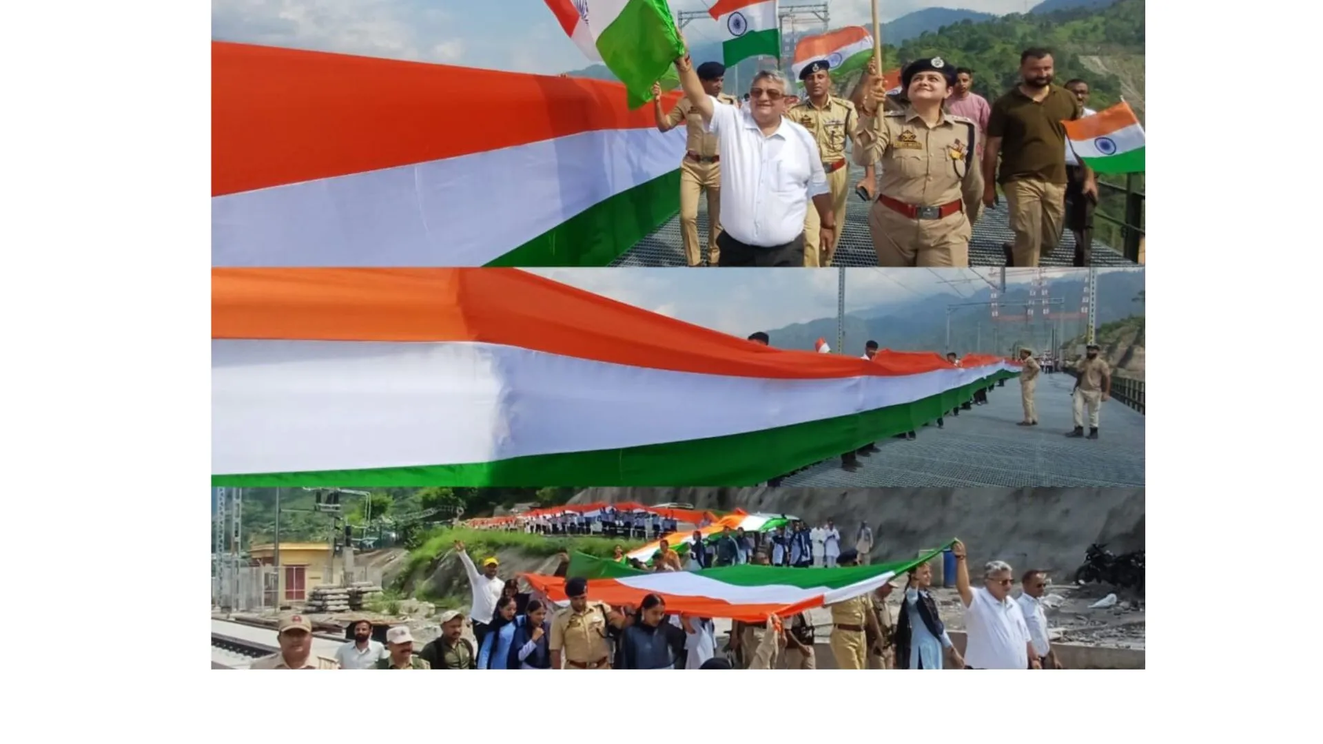 750-Metre Tricolour Unfurled on World’s Highest Railway Bridge in J&K