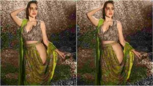 Uorfi Javed Redefines Ethnic Fashion In Abu Jani Sandeep Khosla’s Bold Hipster Saree