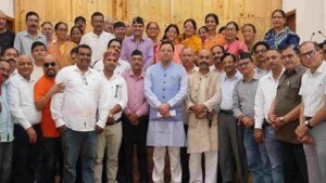 Uttarakhand Rajya Andolankari Manch Office Bearers Meet Chief Minister Pushkar Singh Dhami