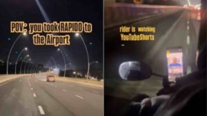 Watch:  Rapido Driver Enjoys YouTube Shorts While Riding