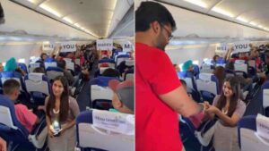 Woman Proposes to Boyfriend Mid-Air on IndiGo Flight, Watch the Viral Video