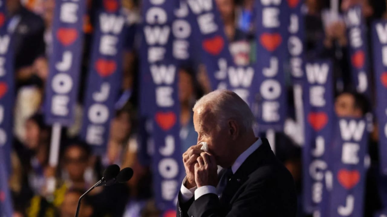 Biden Makes Emotional Appearance At DNC