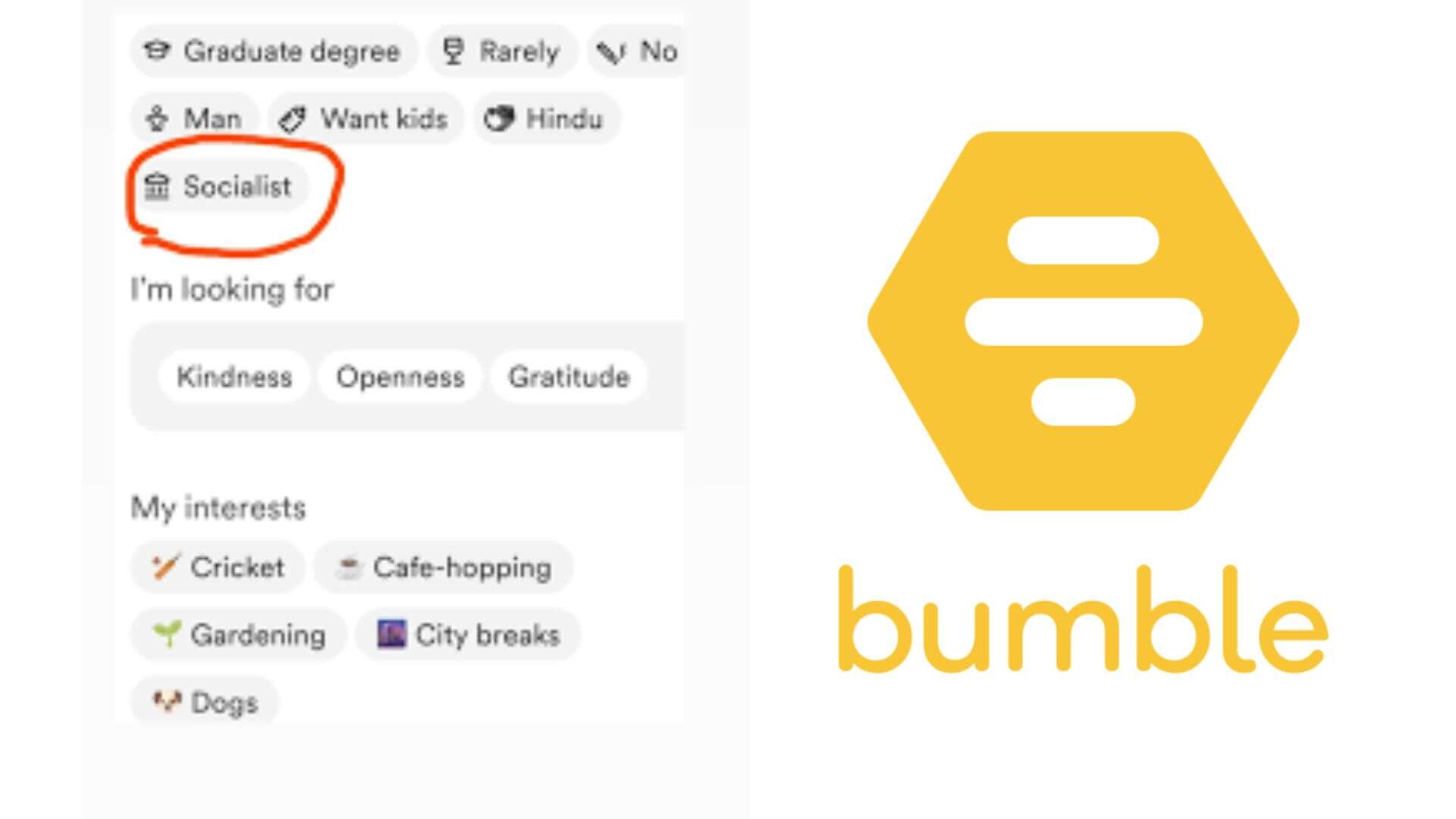 Man Mistakes ‘Socialist’ For A 'Social Personality' Trait on Bumble