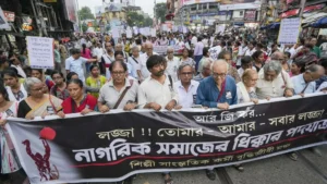 Bangladesh Students Protest ‘Awaaz Tolo Nari’, Demanding Justice In Kolkata Rape Case