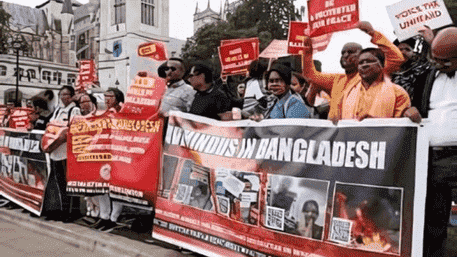 UK Protesters Demand Action Over Violence Against Bangladeshi Hindus