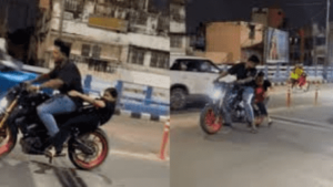 Viral Video: Woman’s Painful Experience After Motorcycle Stunt Goes Wrong