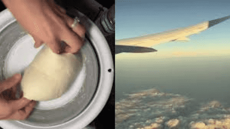 Video Of Influencer Baking Bread On Flight