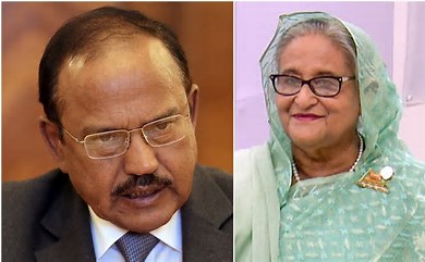 NSA Ajit Doval Welcomes Sheikh Hasina to India Amid Bangladesh Unrest