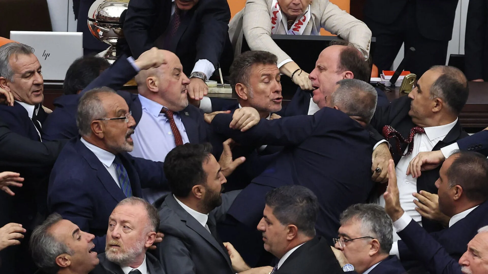 Turkish Parliament Bloody Violence