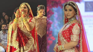 Shines In Bridal Ramp Walk Amid Breast Cancer Treatment: Unstoppable Hina Khan