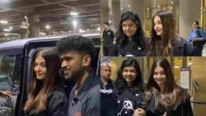 Watch: Aishwarya Rai Returns to Mumbai From Paris With Daughter; poses with paparazzi