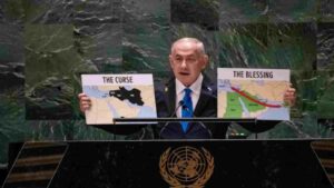 Netanyahu’s Speech at UN: Maps of ‘The Curse’ and ‘The Blessing’