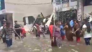 Watch: Gujarat Residents Dances Garba In Knee-Deep Water Amid Heavy Rains