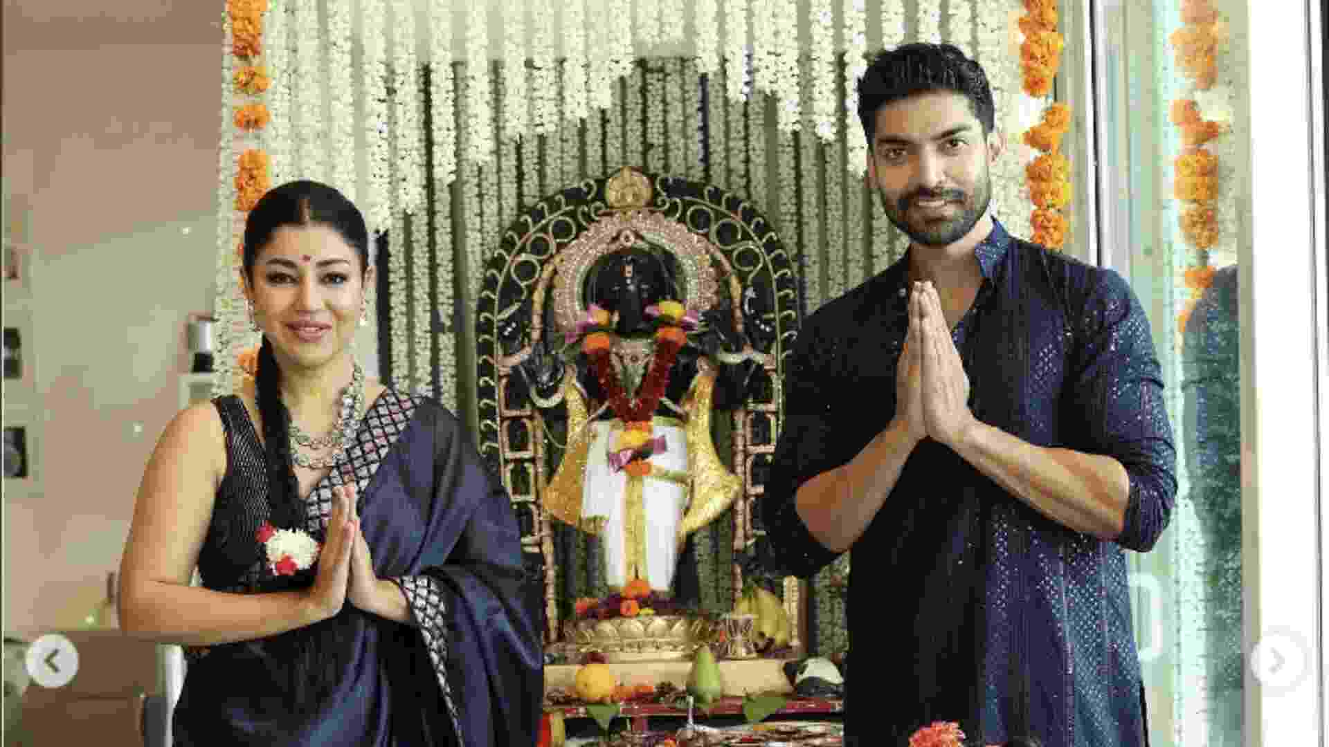 Gurmeet and Debina Welcome Ram Lalla Swaroop Ganpati Ji To Their Home