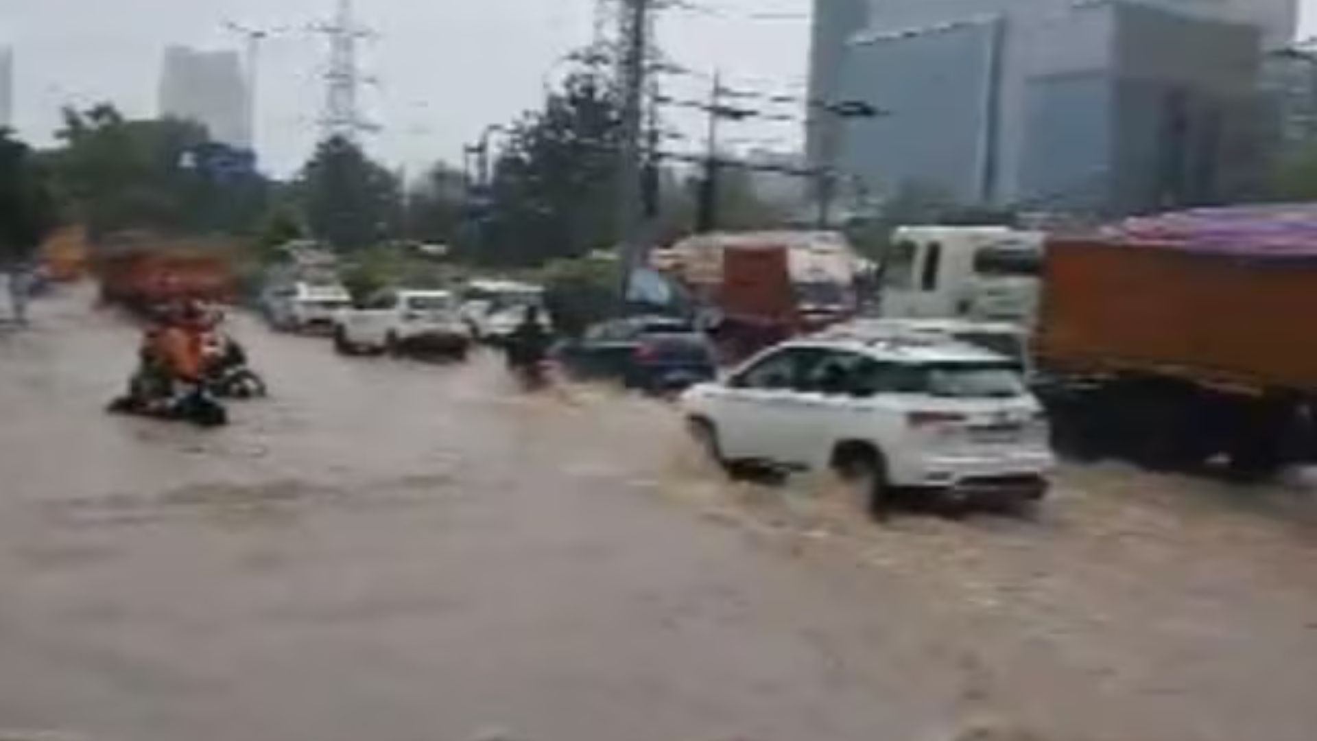 Gurugram Roads Resemble ‘Mini Oceans’ After Heavy Rains, Residents Capture The Chaos