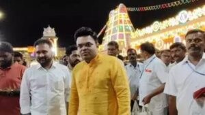 ICC Chairman Jay Shah Visits Tirumala Temple To Offer Prayers At Lord Venkateswara Swamy