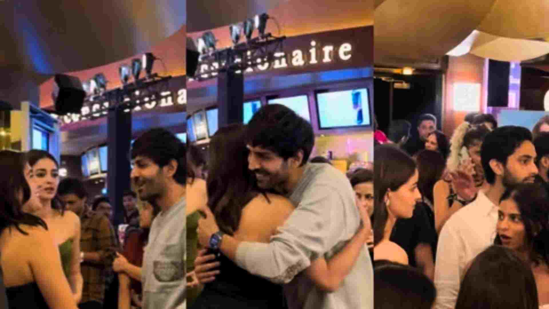 Sara Ali Khan Hugs Kartik Aaryan