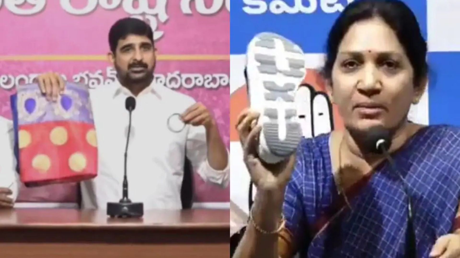 Congress Leader Hits Back at BRS's Sexist Jab with Footwear Response