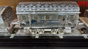 PM Modi Presents Antique Silver Hand-Engraved Train Model to President Biden