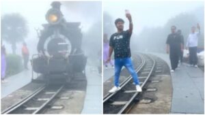 Man Risks Life for Selfie with Moving Toy Train in Darjeeling; Incident Goes Viral