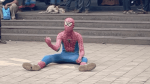 Watch: Spider-Man Spotted Begging At Kalyan Railway Station