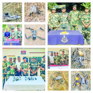 BSF thwarts smuggling bid, seizes 5 drones, firearm, and heroin on Diwali Eve