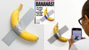 Cattelan’s Viral Duct-Taped Banana Expected To Hit $1.5M, Look At The Details