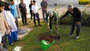 EAM Dr. S. Jaishankar Plants Sapling During Morning Walk at Indian High Commission in Islamabad