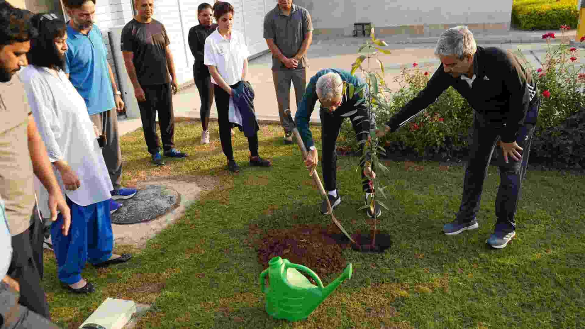 EAM Dr. S. Jaishankar Plants Sapling During Morning Walk at Indian High Commission in Islamabad