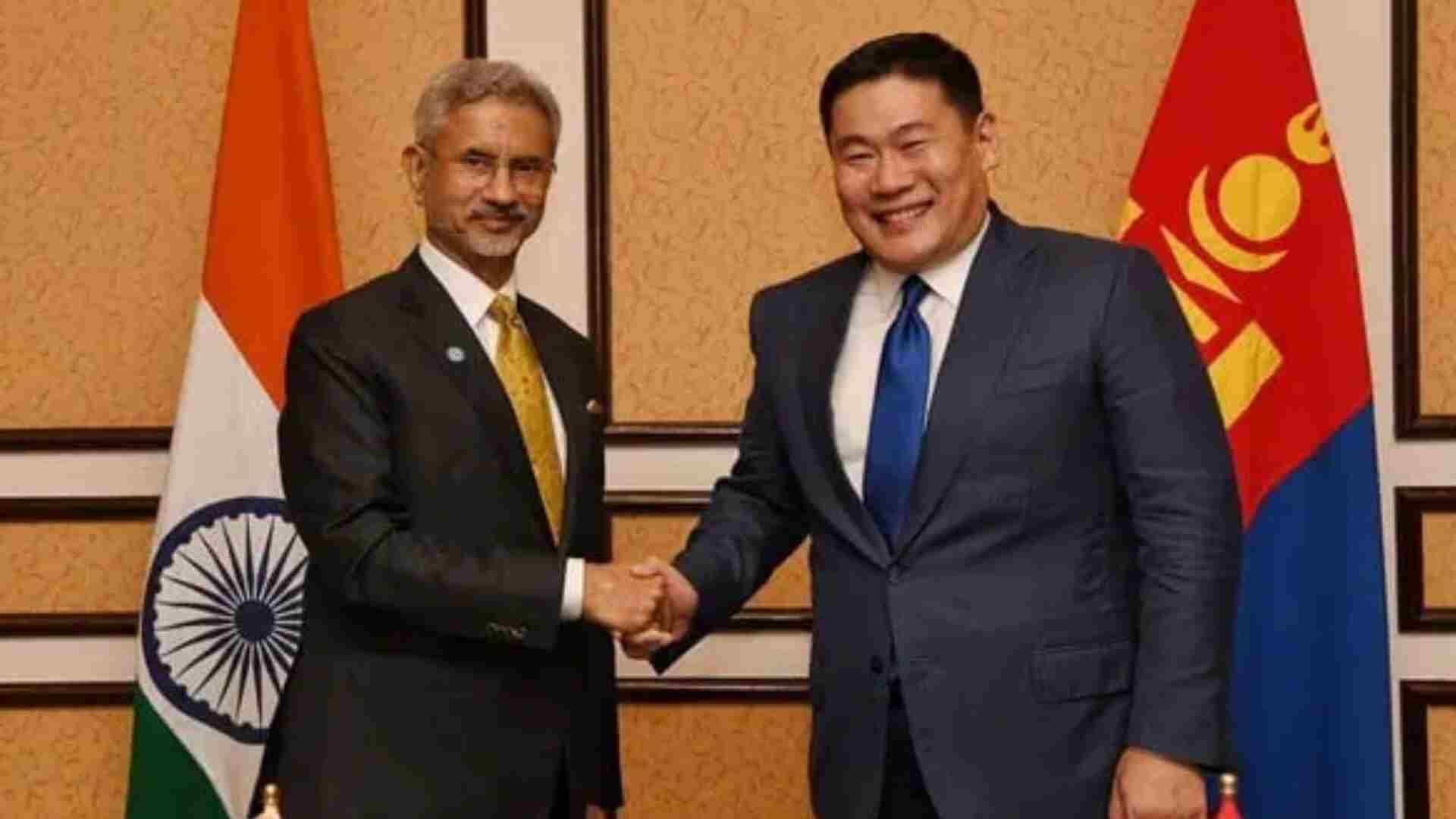 EAM Jaishankar Meets Mongolian Prime Minister at SCO Summit