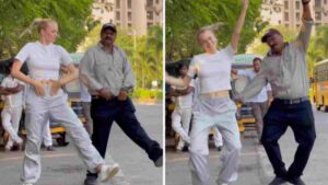 Watch: Mumbai Cop Dances With Danish Woman On Street