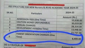 Nursery School Shocks Internet With ₹55,600 Admission Fee And ₹8,400 Parent Orientation Charges