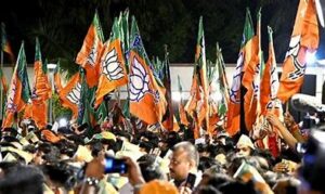 Saffron Party Scripts Historic Hat-Trick Victory