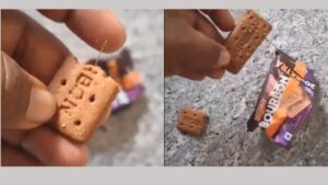 Telangana Man Discovers Iron Wire in Biscuit, Sparks Food Safety Concerns: Watch