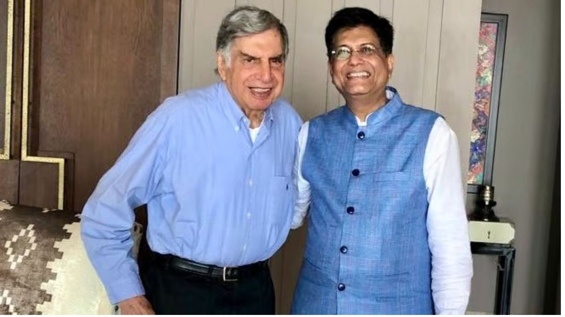 Union Minister Piyush Goyal paid an emotional tribute to Ratan Tata