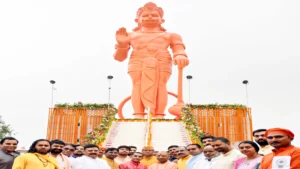 UP CM Yogi Unveils 51-Foot Hanuman Statue in Varanasi