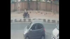 Delhi: Two-Wheeler Passes School Moments Before Explosion | Watch