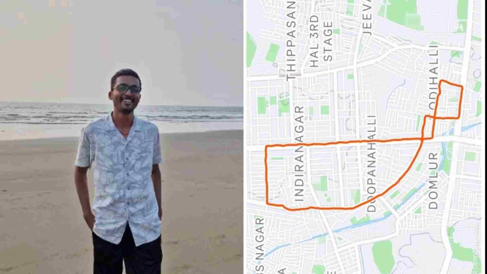 Bengaluru man runs for 5 km to make GPS drawing of diwali diya