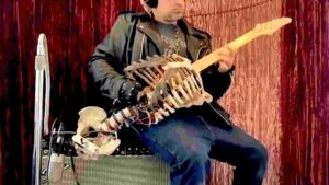 Musician Crafts Guitar Using Late Uncle’s Skeleton, Names It ‘Skelecaster’