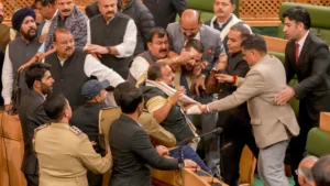 Chaos Erupts Again in J&K Assembly; BJP MLAs, Rashid’s Brother Ejected from House