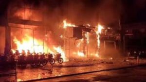 UP: 200 Bikes Destroyed, Varanasi Station Parking Goes Up In Flames | WATCH